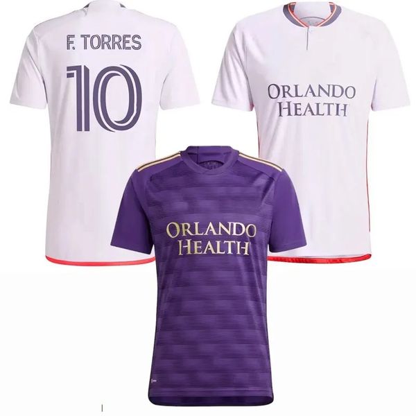 2024 2025 Orlando City SC Soccer Jerseys Man 24 25 Home Primary Purple the Wall Away White Legacy F.Torres L.Muriel Ojeda Jansson Football Uniforme