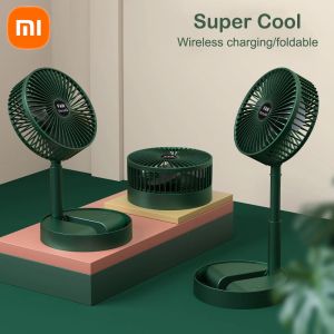 Fans Xiaomi Desktop Opvouwbaar Intrekbare kleine ventilator Mini draagbaar opladen USB Thuis Laag geluidsniveau Hoge duur Stand-by Mini elektrische ventilator