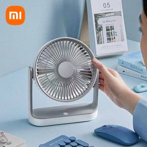 Ventilateurs Xiaomi EDON Ventilateur de bureau USB rechargeable muet ventilateur électrique 4 vitesses vitesse tenture murale portable mini ventilateur bureau maison voiture