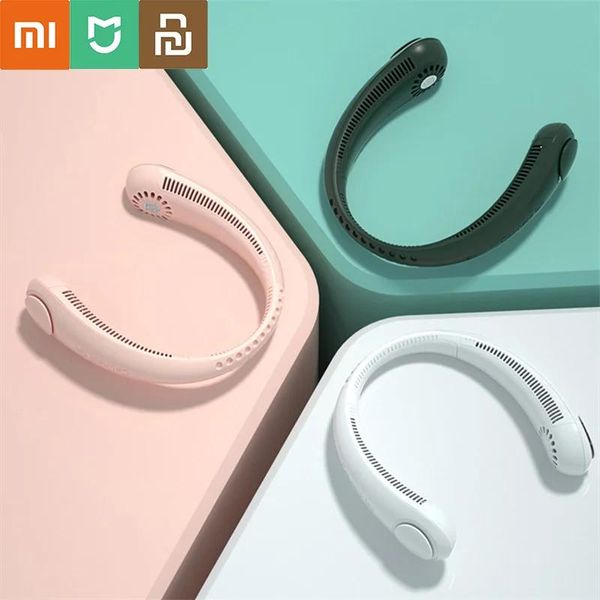 Ventilateurs Xiaomi Mijia ventilateur sans lame ventilateur sans lame ventilateur de cou USB charge paresseux muet Mini cou suspendu petit ventilateur ventilateur de refroidissement extensible