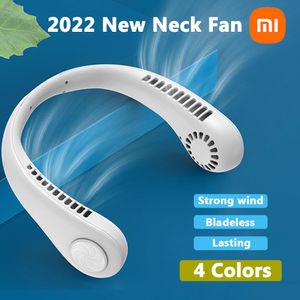 Ventilateurs Xiaomi Portable Hanging Neck Van USB USB RECHARGable Bladeless Mute Fans Climating Fraîcheur pour Sports Van Mini Wireless Fan