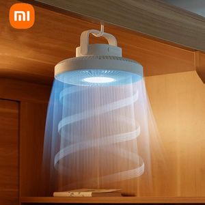 Fans Xiaomi zomerluchtkoeler ventilator met LED-lamp Afstandsbediening Oplaadbare USB Power Bank Plafondventilator 3 versnellingen Wandventilador