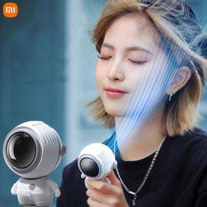 Fans Xiaomi USB pequeño ventilador colgante cuello portátil mini portátil pequeño ventilador eléctrico astronauta ventilador al aire libre sin hojas