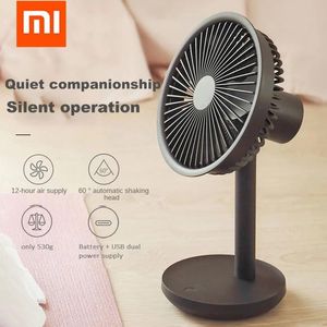 Fans Xiaomi Youpin-ventilador de escritorio portátil, ventilador de refrigeración recargable por USB, miniventilador de suelo para exteriores, ventilador silencioso para el hogar de 4 velocidades