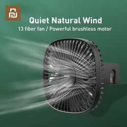 Youpin Baseus – ventilateur de voiture, refroidisseur d'air silencieux, climatiseur 12V, rotation à 360 degrés, pour siège arrière de voiture avec câble USB 1.5