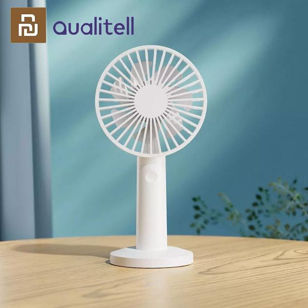 Fans Youpin Qualitell ventilador portátil de mano pequeña mano TypeC ventilador USB recargable Vertical bolsillo Mini ventilador tres velocidades de viento