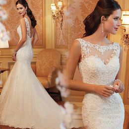 Fansmile nouveau Vestidos de Novia broderie dentelle sirène robe de mariée 2020 robes de mariée grande taille personnalisée FSM-569M