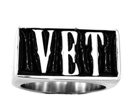 FansSteel Nom Made Ring Bijoux en acier inoxydable 3 lettres Numéros de vétérinaire Initiales alphabet Ring Personnalise Customalized9996507