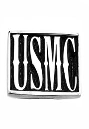 Fanssteel op maat gemaakt roestvrijstalen ring Men Wemen sieraden USMC 4 Letters Nummers Initialen Alfabetnaam Aangepaste Ring Persona1418636