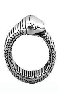 Fanssteel en acier inoxydable bijoux punk ring vintage serpent anneau animal bancaire cadeau pour frères fsr20w1837u8920180