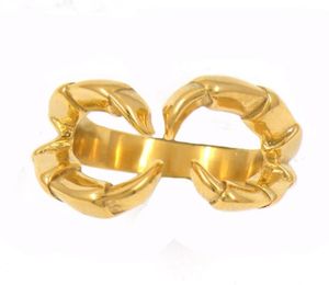 Fanssteel en acier inoxydable pour hommes ou femmes punk vintage bijoux de crabe de crabe d'anneau d'anneau cadeau 13W75G84965497814275
