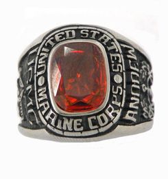 Fanssteel roestvrijstalen vintage heren of Wemens Jewelry United State Marine Cooperation Militaire Ring USMC Ring 07W90R7973666