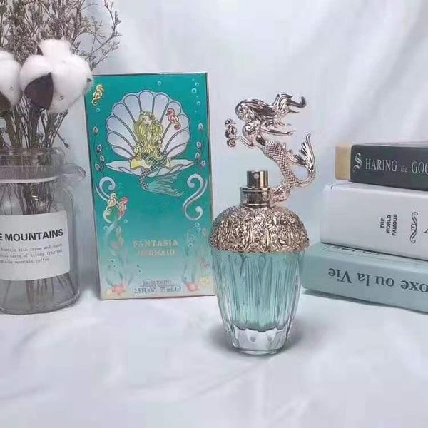 Fantasia sirène fille Cologne Lady Perfume parfum pour femme 75 ml EDT Eau de Toilette Spray Parfum Designer Perfumes longs Perfagances agréables Gift Wholesale