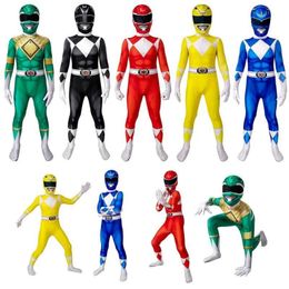 Fantasia Power Samurai Rangers Cosplay Kostuum Volwassen Kinderen Morpher Mighty Morphin Mask Jumpsuit Zentai Pak Halloween 240510