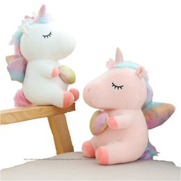 Fantastique 25cm Unicorn Plush Toy Rainbow avec ailes en peluche de poupée unicornio Soft