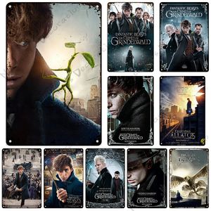 Fantastic Beasts Movie Metal Painter Poster Rusty Cafe Home Bar Club Wall Turt Bord Vintage Metal Signs Old Decoratieve plaat Plaque Man Cave 20cmx30cm Woo