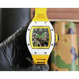 Fantastique marque de créateur Richa montre pour hommes rm010 montres-bracelets 1365 mouvement mécanique de haute qualité uhr cadran en céramique reloj montre chronométrage précis luxe F9IX