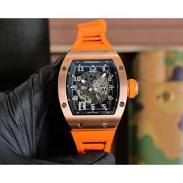Fantastique marque de créateur Richa montre pour hommes rm010 montres-bracelets 9B0A qualité mouvement mécanique uhr cadran en acier inoxydable reloj montre chronométrage précis luxe AAYG