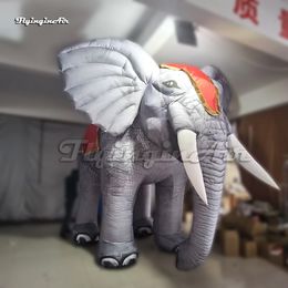 Fantastische grote opblaasbare olifant parade dierenmascotte ballon met ventilator voor parkdecoratie