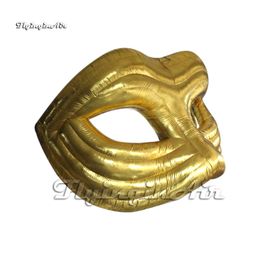 Fantastisch groot opblaasbaar Venetiaans carnavalmasker Golden Masquerade Replica Colombina voor feestdecoratie