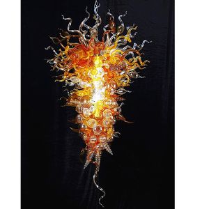 Lámparas de araña fantásticas, bombillas LED de Color dorado de Metal, candelabros de arte de vidrio soplado, decoración de Bar de vestíbulo para el hogar-Girban