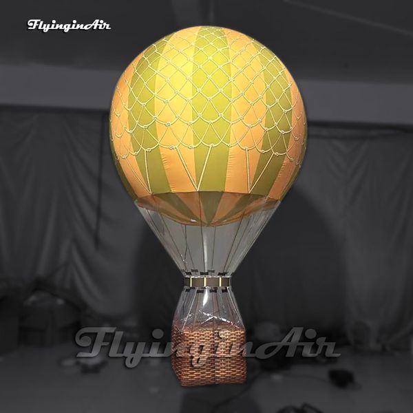 Fantastique personnalisé suspendu ballon de feu gonflable 3m Air Blow Up réplique de ballon à air chaud pour la décoration de plafond de lieu