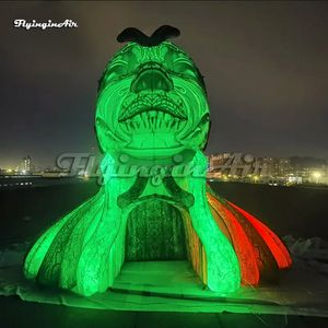 Fantastische podiumdecoraties Giant opblaasbaar personage standbeeld replica figuur mascotte jungle elf tunnel met RGB LED Light voor muziekfestivalevenement