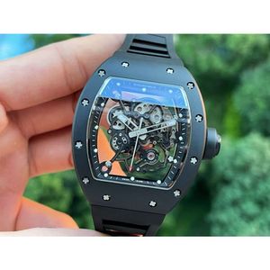 Fantastische superkloon Mechanisch R i c h a r d Luxe designer herenhorloges RM055 NL82 AAA Automatisch uurwerk keramische kast uitgehold Anti-kras Saffierspiegel