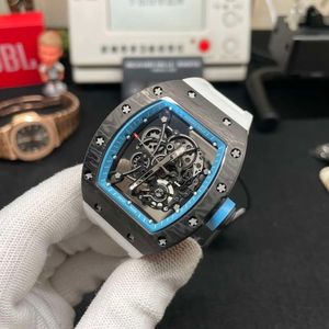 Fantastische superkloon Mechanisch R i c h a r d Luxe designer herenhorloges RM055 JP71 AAA Automatisch uurwerk Waterdichte koolstofvezel kast Anti-kras Saffierspiegel