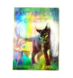Fantasy Cats Oracles Divination Deck English Tarot Board voor volwassenen met PDF Guidance Card Game