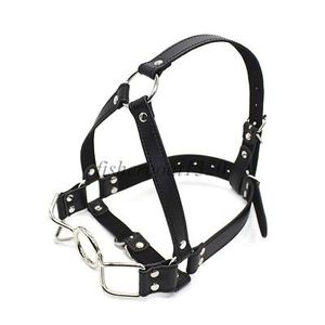 Bondage Fantasy Head Harness Plug Orale Restation Spider Open Mond Dubbele O-Ring Gag Toy #R97