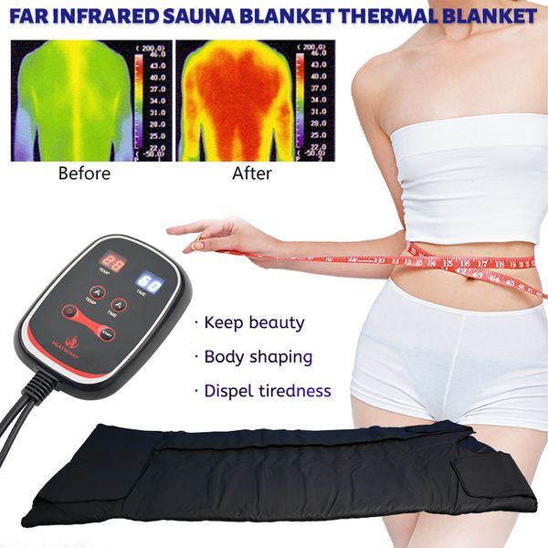 Couverture de Sauna amincissante à infrarouge lointain, couverture chauffante pour la Cellulite, réduit le tonus des muscles du corps