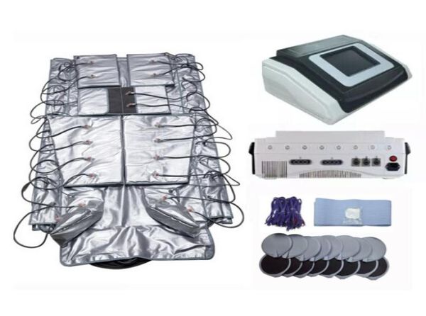 Máquina de drenaje linfático de presoterapia con infrarrojo lejano, manta térmica infrarroja, manta para envolver el cuerpo con estimulación muscular eléctrica EMS6123669