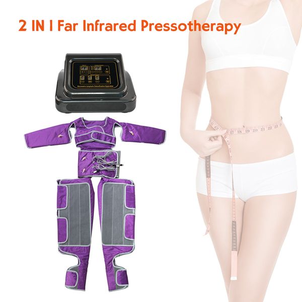 Máquina de adelgazamiento de presoterapia por infrarrojos lejanos 2 en 1, equipo de belleza corporal con drenaje linfático a presión de aire para Sauna