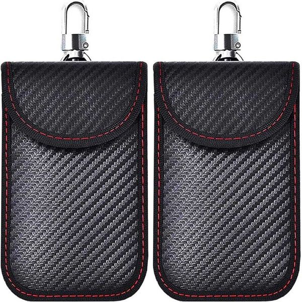 Faraday Pouch para Keys de automóvil Bag Faraday CAR LA MECHA Bloqueo Bloqueo de la bolsa Caso de entrada sin llave Bolsa de bloqueador RFID para seguridad 265d