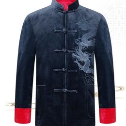Más lejos abrigo invierno estilo chino hombres chaqueta moda YK002 201128