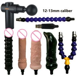Fascia Muscle Massage Gun Remplacement des godes anales et tige d'extension Toy sexy pour femmes hommes (calibre 12-13 mm)