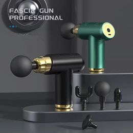 Fascial Gun Mini Portable Massager 1200mAh Zes versnelling Knoppen Body Building Spieren ontspannen cervicale wervels A12