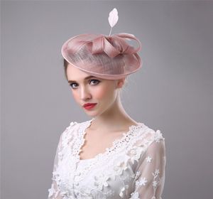 Bibi mariage épingle à cheveux fleur plume arc cheveux accessoires mariée tête chapeaux pour fête de mariage voiles de noël bandeaux Vintag9588914