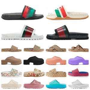 Fashin famosas sandalias planas rayadas Desginer hombre para hombres mula plataforma de cuña zapatillas de verano toboganes de verano