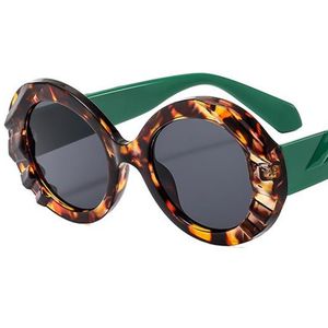 Lunettes de soleil mode unisexe motif de personnalité lunettes de soleil monture surdimensionnée lunettes anti-UV lunettes rondes simplicité Adumbral