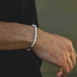 FashioH Hip Hop 5mm CZ Tennis Bracelet Zirkoon kralen mannen Bangle ketens Standarmbanden voor vrouwen Pulseiras Bijoux Silver Crystal 5MT6 5MT6