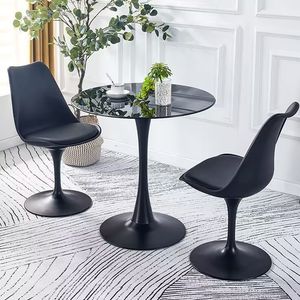 Fashioin maison meubles tulipe loisirs Table basse blanc noir rond bureau à manger pour la maison bureau chambre ornement