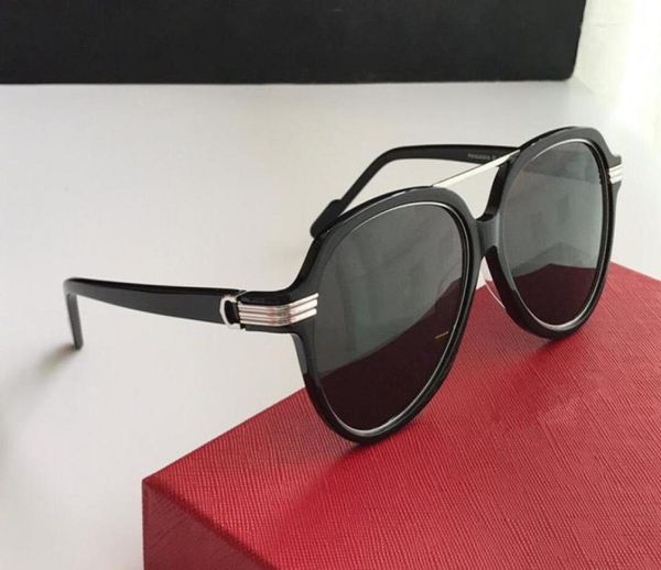 mode 0159 nouvelles lunettes de soleil plaque pilote cadre avec anneau en métal rétro avant-garde style de mode qualité supérieure ensemble pour les femmes 01594522617