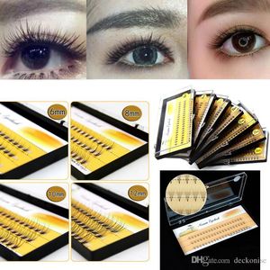 Moda 10 Roots 60pcs Maquillaje Individual Cluster Eye Lashes Natural Long Soft Injerto Fake Falsas pestañas