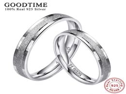 Moda 100 925 Plata esterlina s Hombres Mujeres Top Calidad Escamas esmeriladas Pareja Joyería Anillo de dedo para Wedding9294370