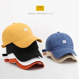 Mode 100% katoenen honkbalpet voor mannen en vrouwenletters geborduurde hoed zomerzon caps unisex casual hiphop hoeden 240322