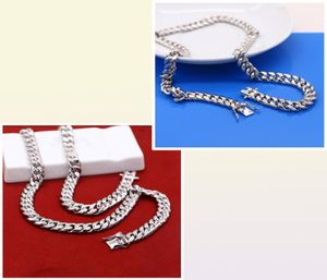 Mode 10MM Men039s collier en argent Sterling 925 bijoux chaîne à maillons cubains beau Cool mâle collier cadeau X0509258B8061551