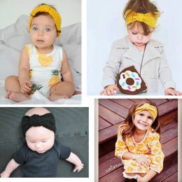 Mode 13 couleurs mignon boho style laine tricoté fille bandeau hiver doux bébé cache-oreilles cheveux accessoires LL