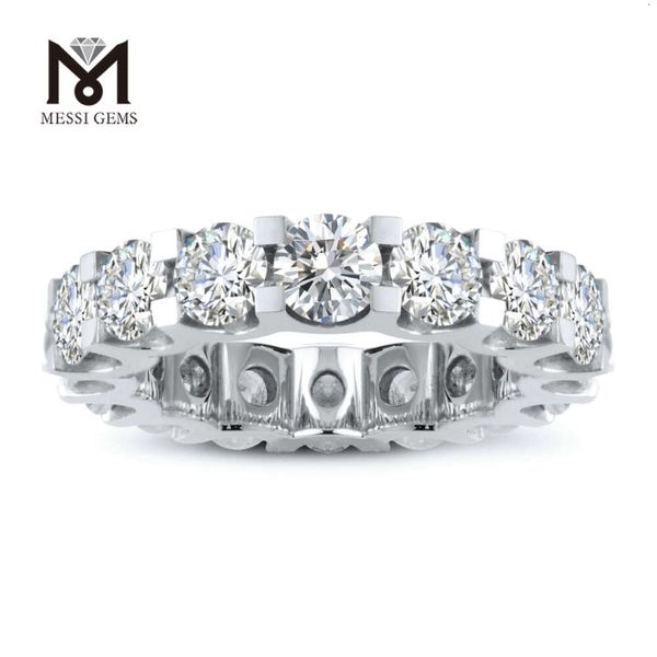 Bijoux en or 14K à la mode, bracelet de mariage d'éternité, bague de fiançailles en diamant Moissanite